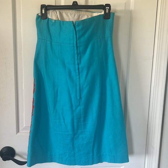 🪸 Lilly Pulitzer Strapless Turquoise and Coral Dress 🪸 - Picture 2 of 5
